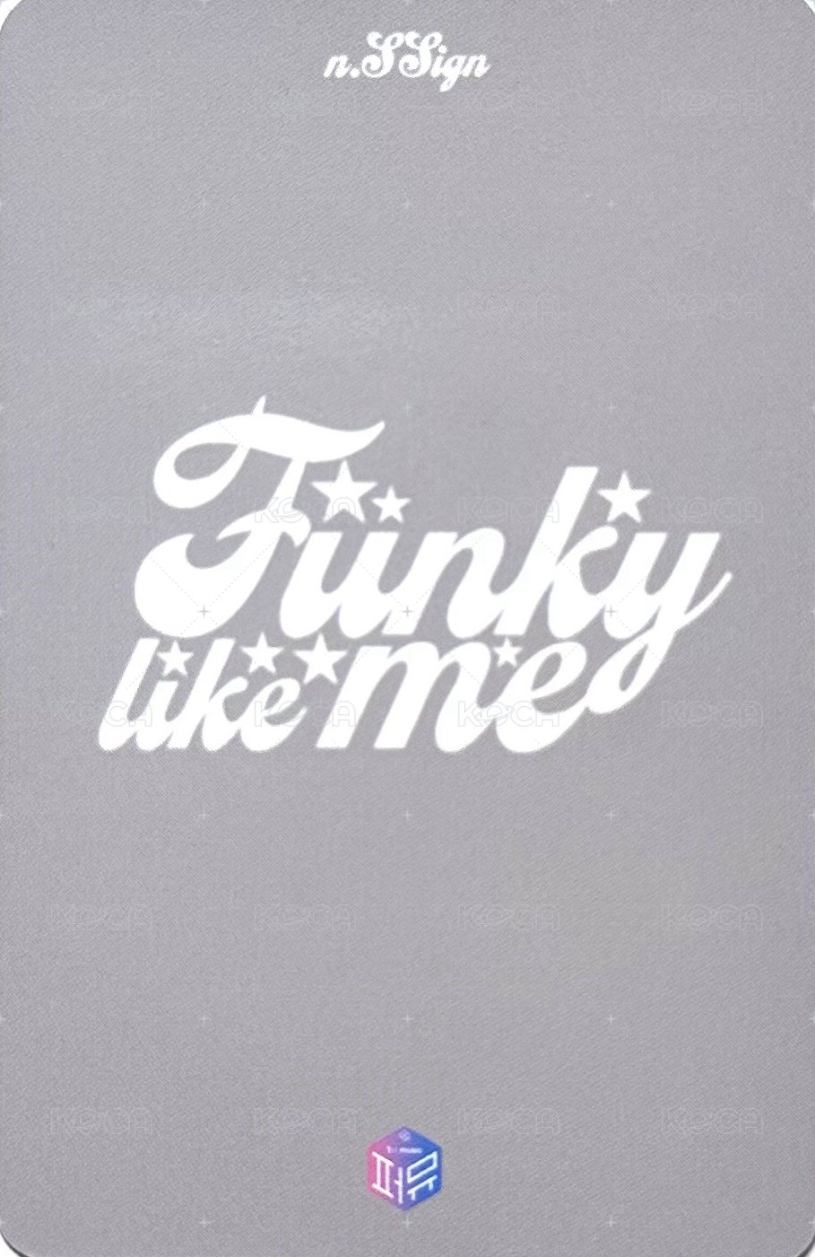 Funky like me 1stmusic 簽售/影通1.0 簽售卡 寶寶要睡覺ver. 背面