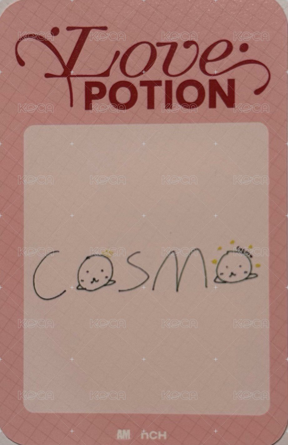Love Potion AM STUDIO 簽售卡  背面