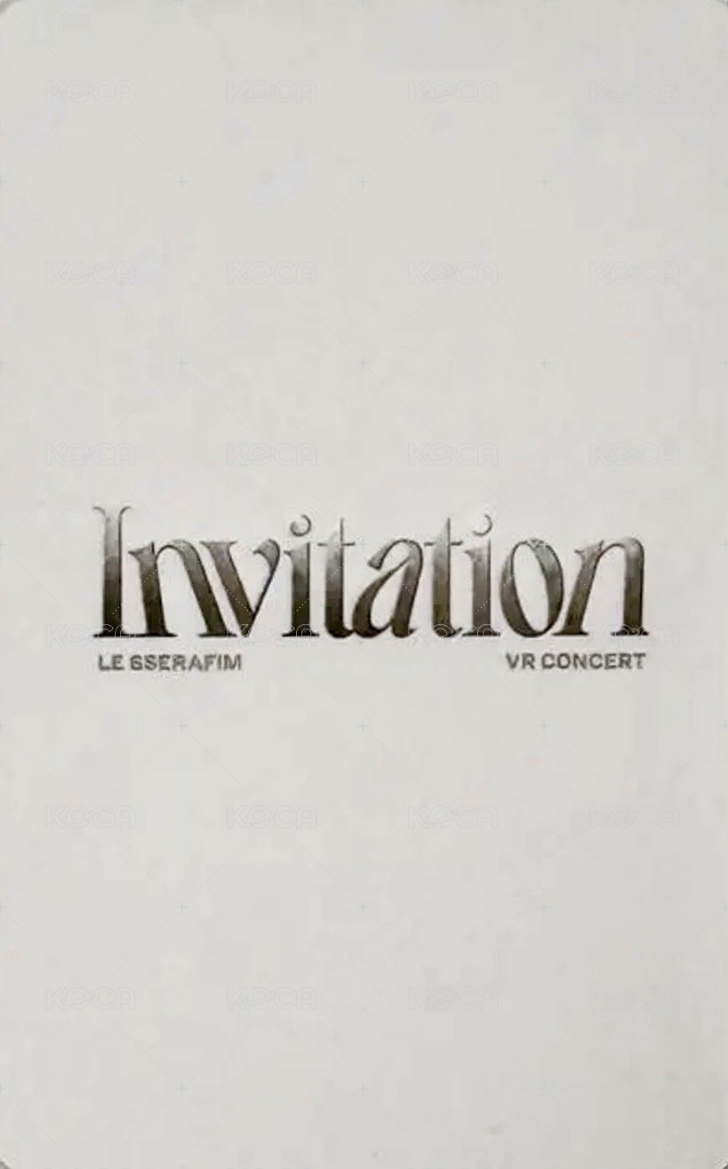 INVITATION 電影卡 團卡 背面