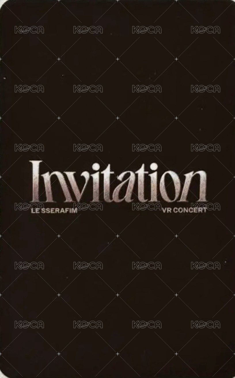 INVITATION 1.0 電影卡  背面
