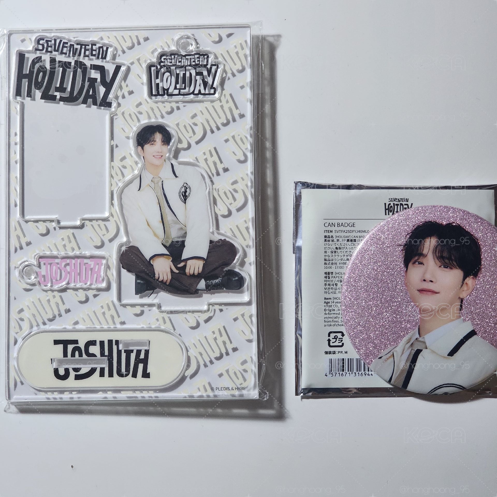 💎現貨｜SEVENTEEN Holiday 日本Fanmeeting 立牌 徽章 洪知秀 JOSHUA