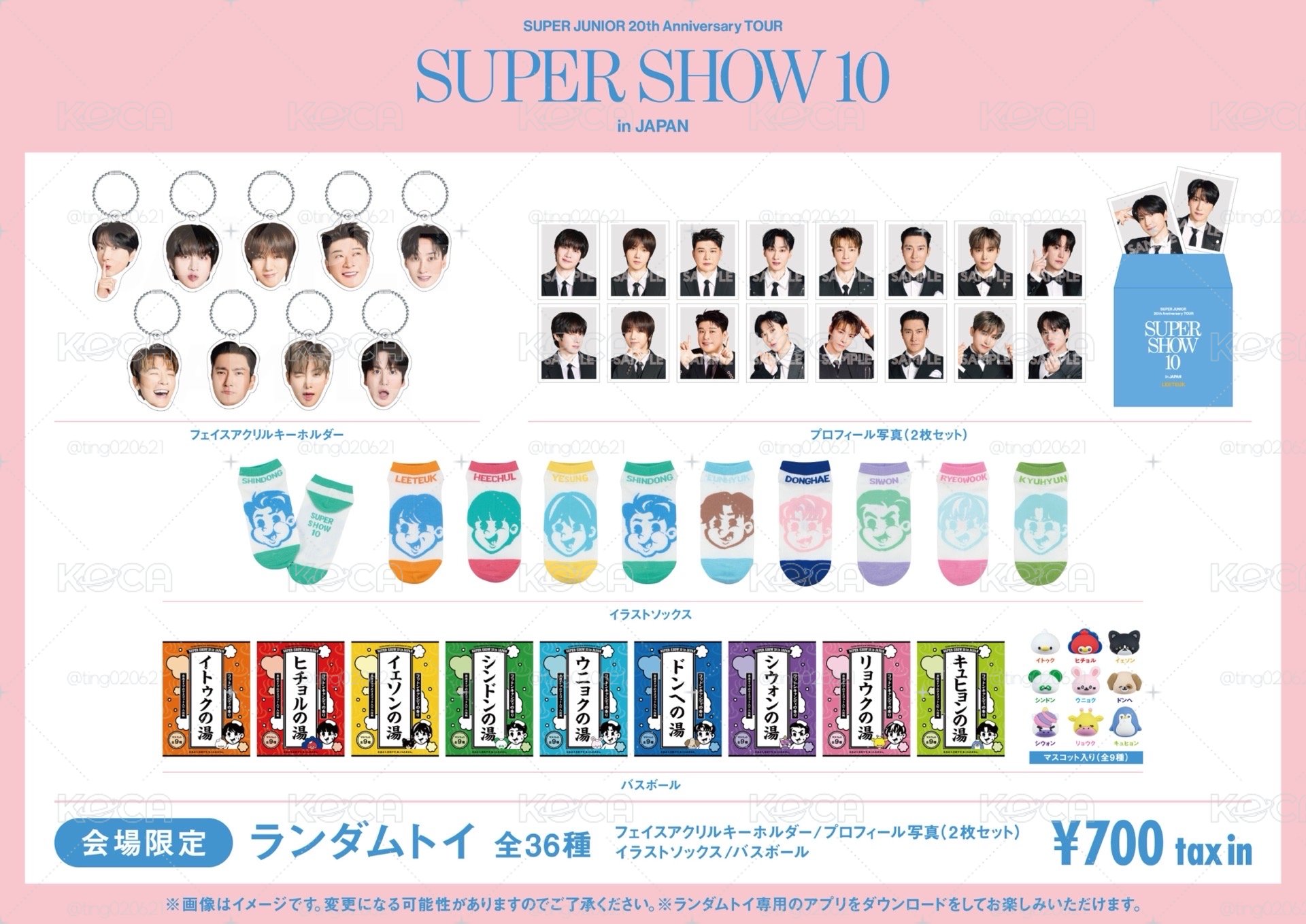 Super junior Super Show 10 日本場周邊扭蛋 襪子 大頭鑰匙圈 證件照  愛知場