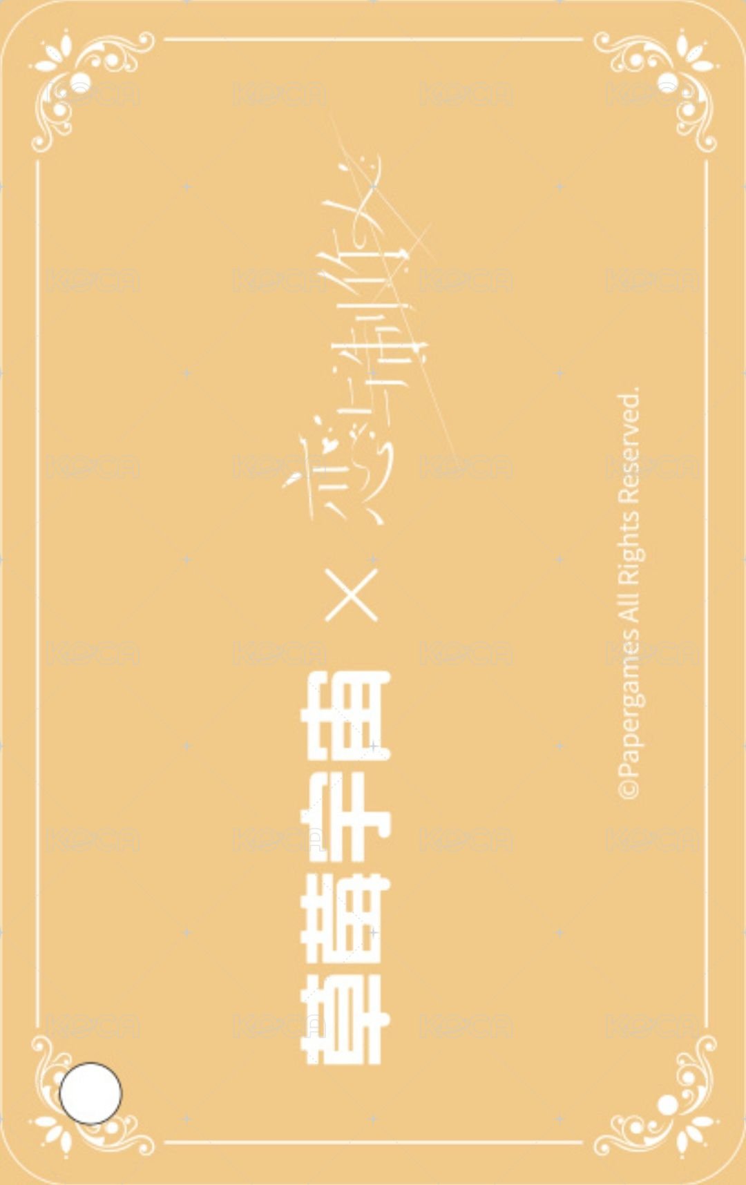 草莓宇宙 40cm大娃 周邊卡 出生證 背面