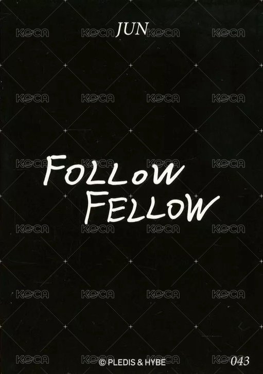 FOLLOW FELLOW 隨機卡  背面