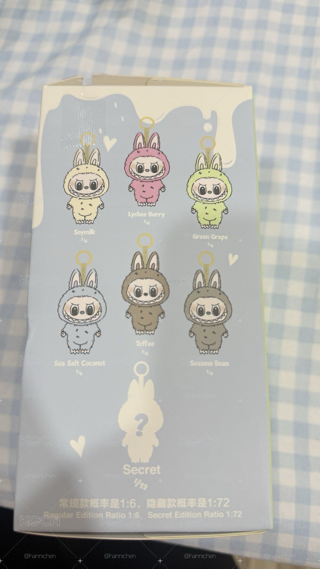 POP MART 泡泡瑪特LABUBU正版心動馬卡龍已拆確認款盲盒：海鹽椰椰