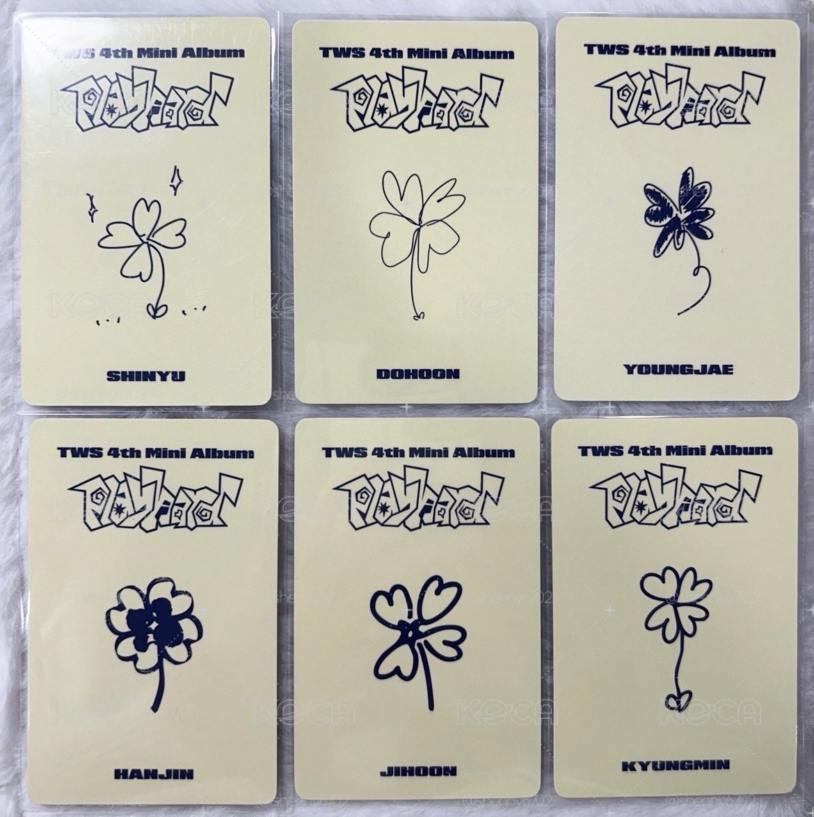 TWS手繪幸運草卡背 一套