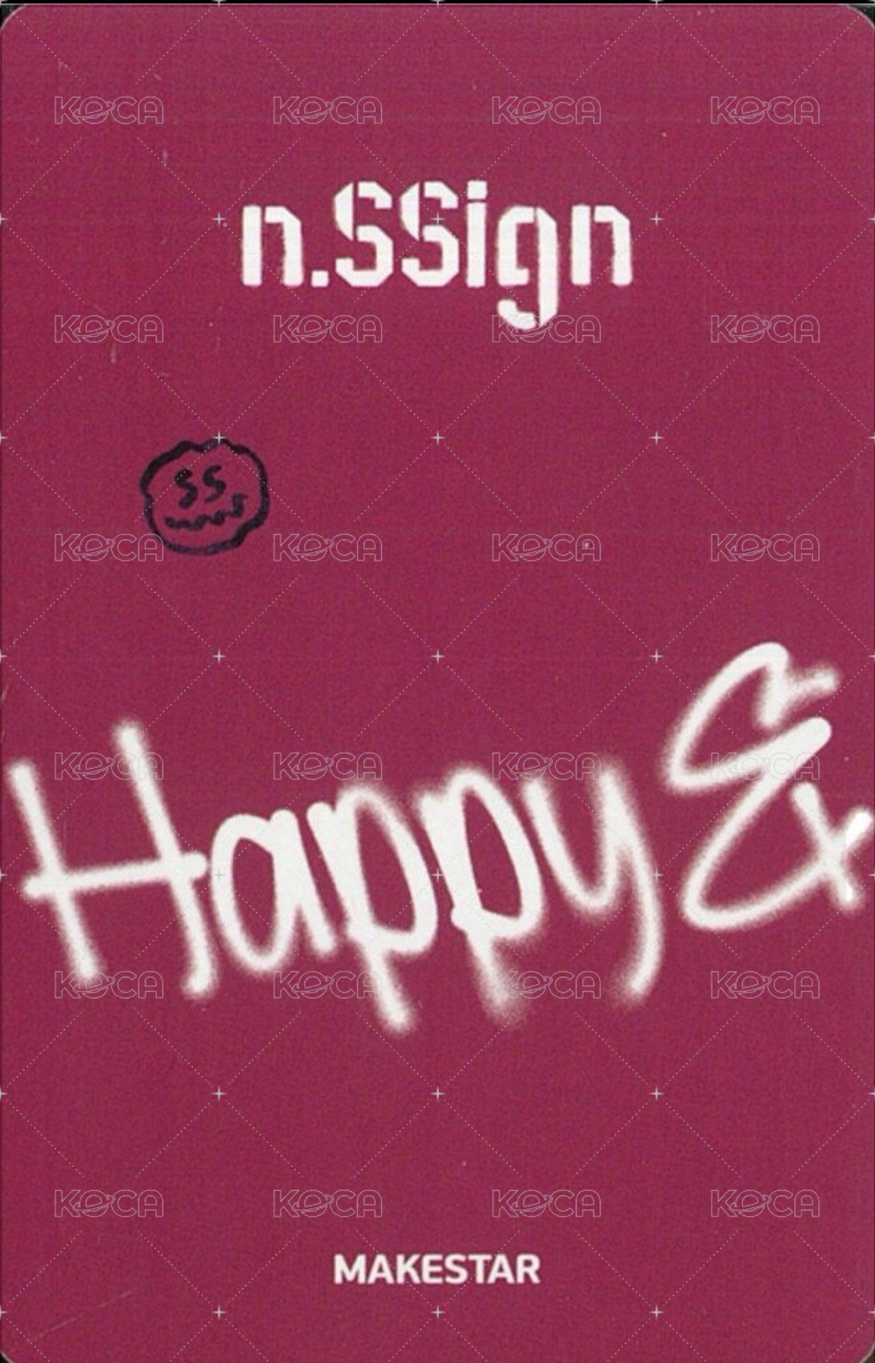 Happy & ms 線下 簽售卡 草帽ver. 背面