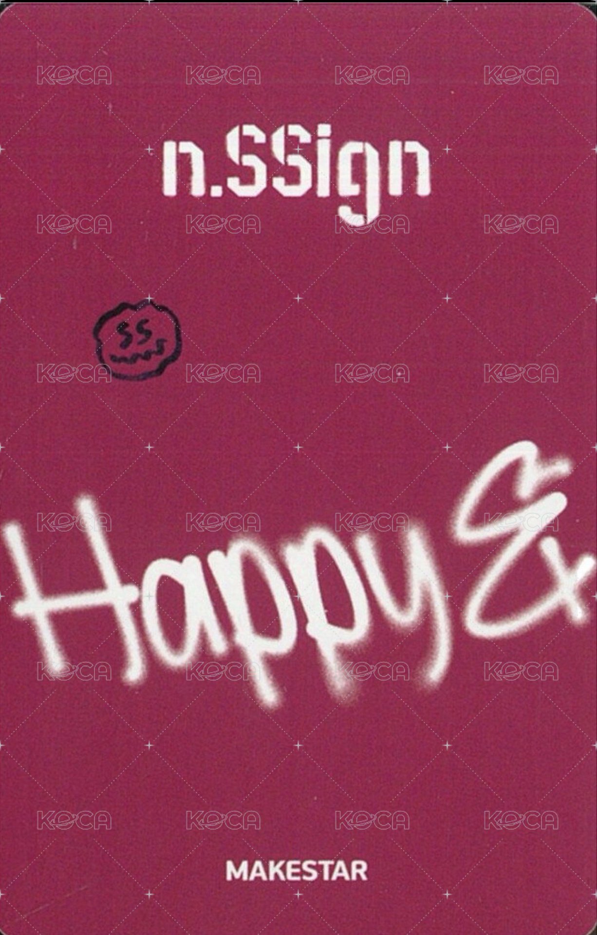 Happy & ms 線下 簽售卡 草帽ver. 背面