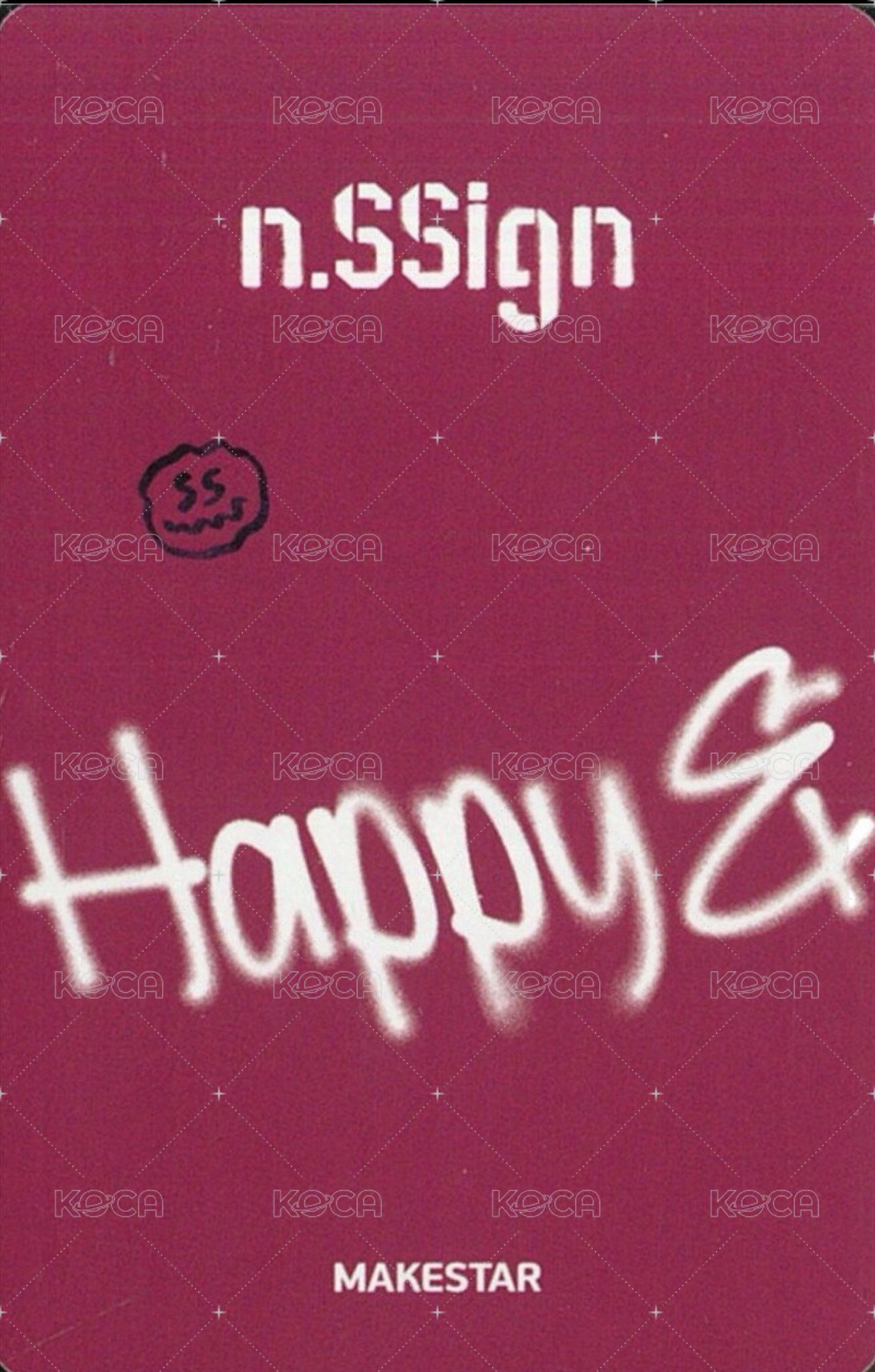 Happy & ms 線下 簽售卡 草帽ver. 背面
