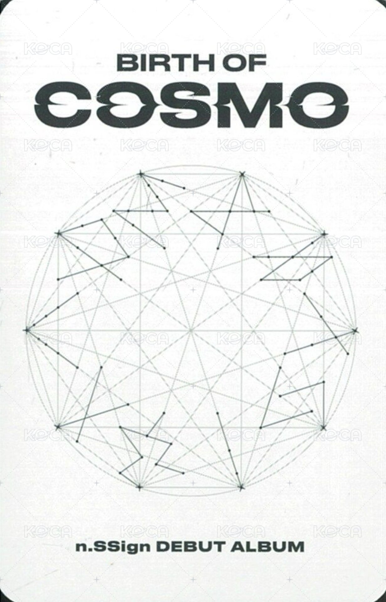 BIRTH OF COSMO  專輯卡 WARMHOLE&FEAST OF LIGHT&FIND THEM1、2 ver. 背面
