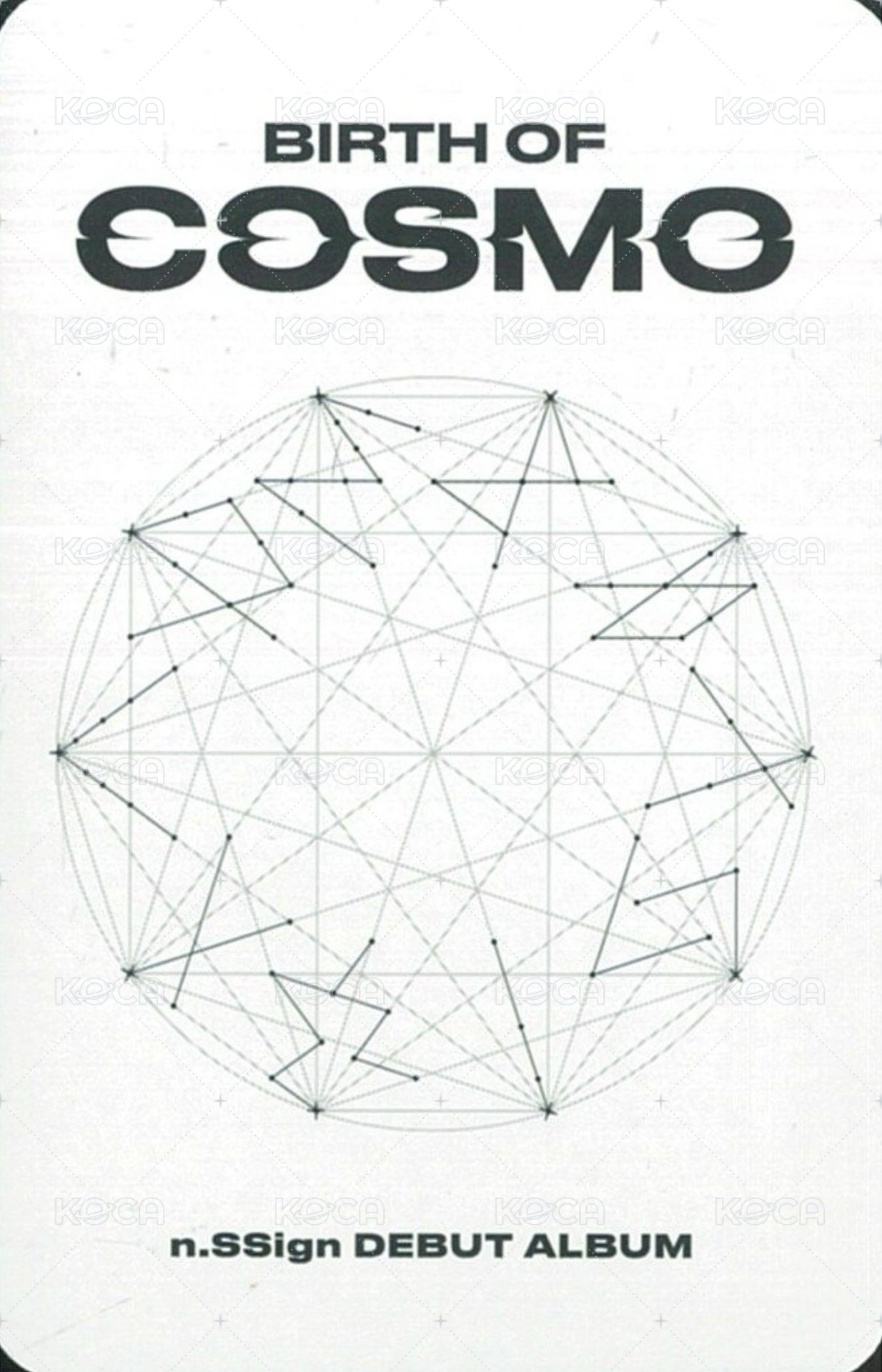 BIRTH OF COSMO  專輯卡 WARMHOLE&FEAST OF LIGHT&FIND THEM1、2 ver. 背面