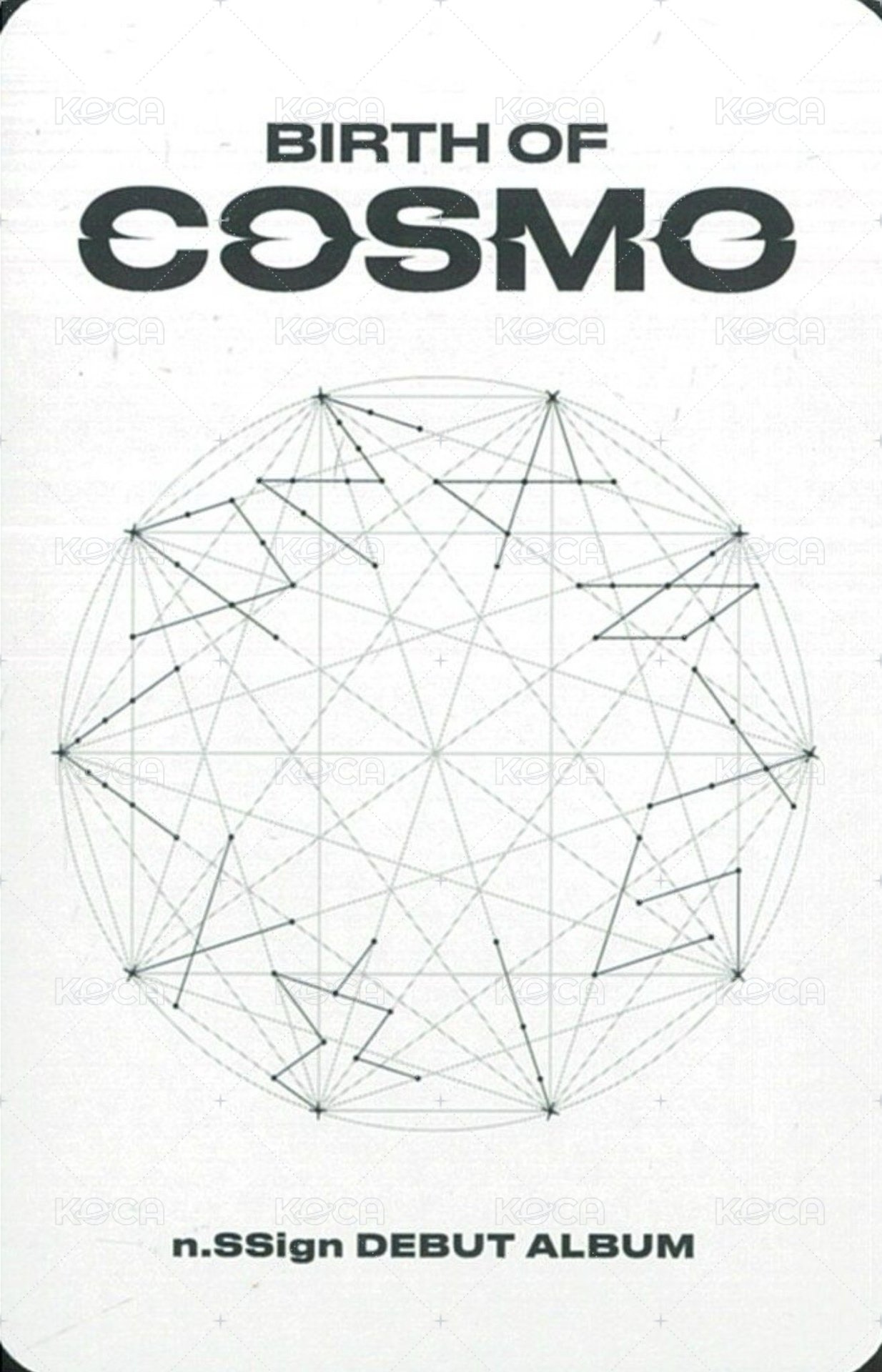 BIRTH OF COSMO  專輯卡 WARMHOLE&FEAST OF LIGHT&FIND THEM1、2 ver. 背面
