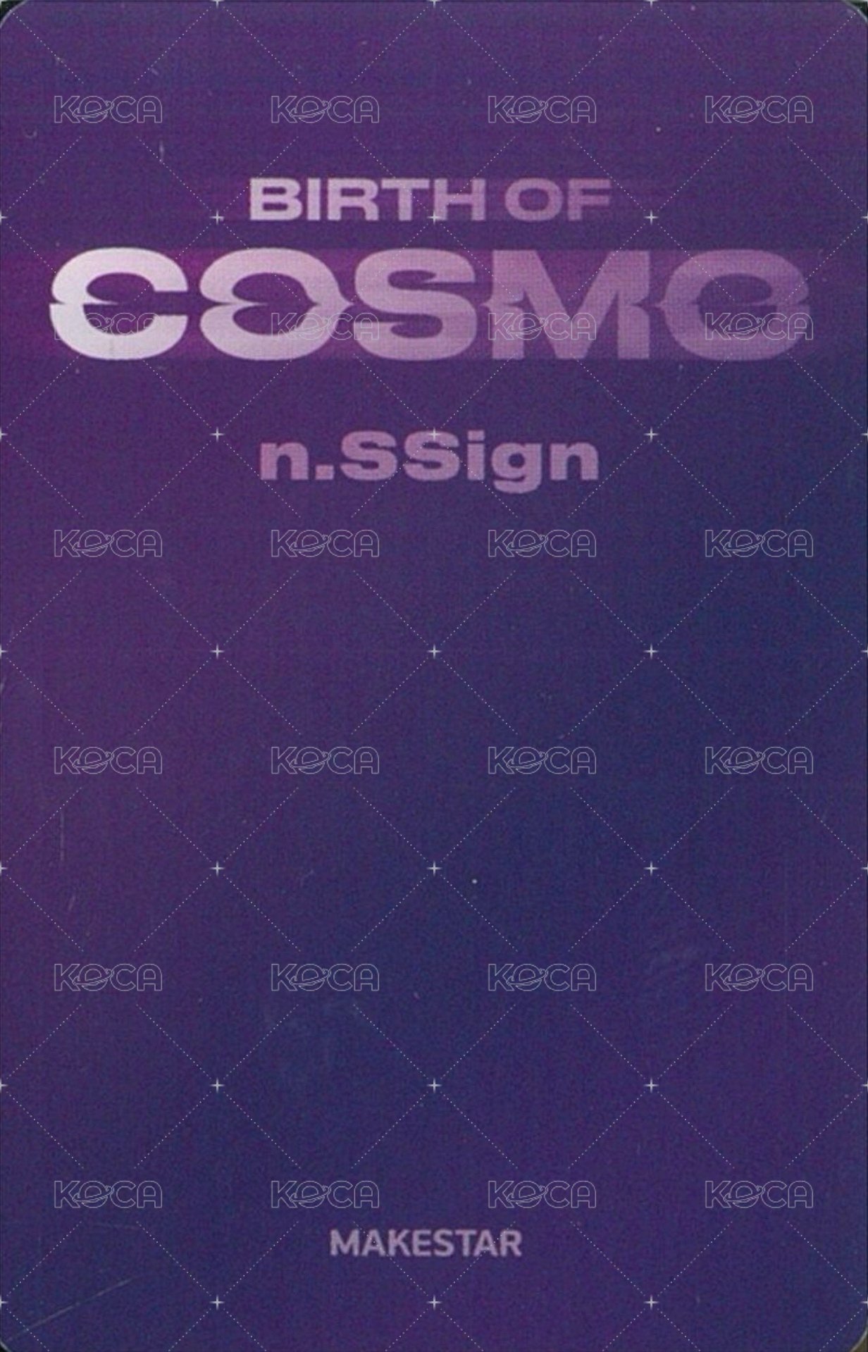 BIRTH OF COSMO  ms 線下2.0 簽售卡 格紋披風ver. 背面