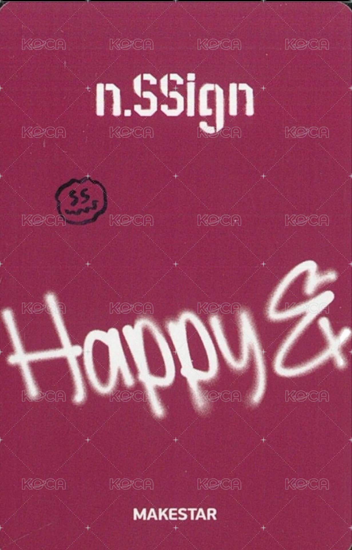 Happy & ms 線下 簽售卡 草帽ver. 背面
