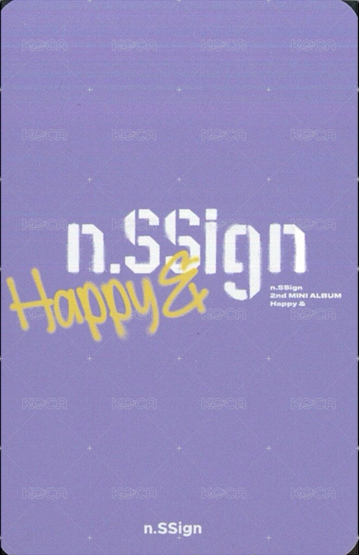 Happy & mk 1.0 簽售卡  背面