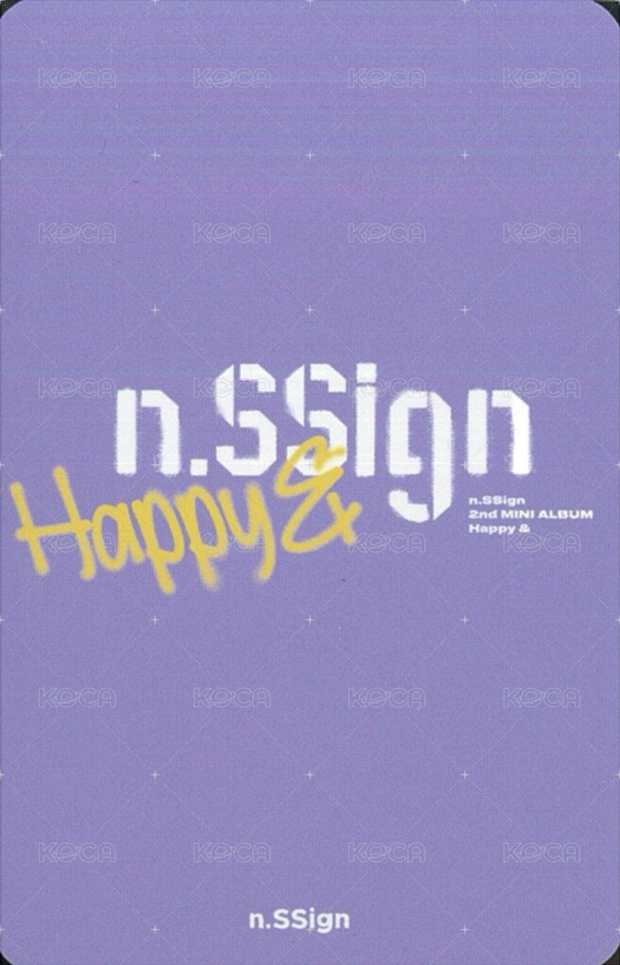 Happy & mk 1.0 簽售卡  背面