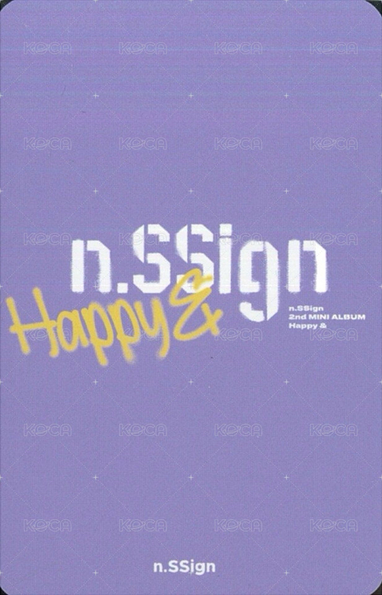Happy & mk 1.0 簽售卡  背面
