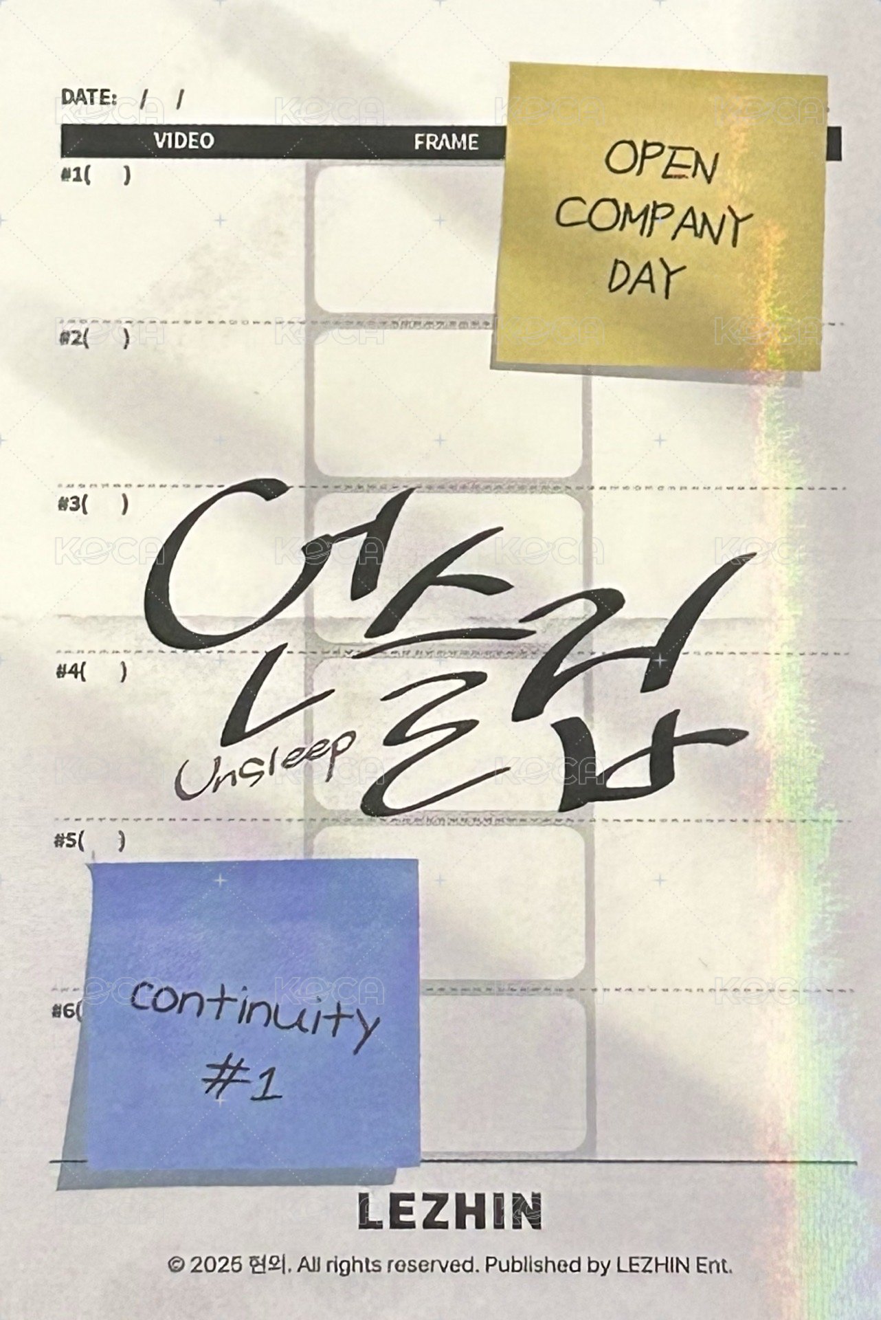 OPEN COMPANY DAY JMEESHOP 隨機卡  背面
