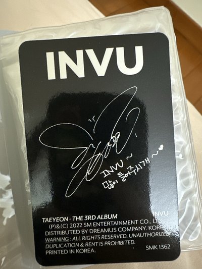太妍taeyeon zero invu小卡