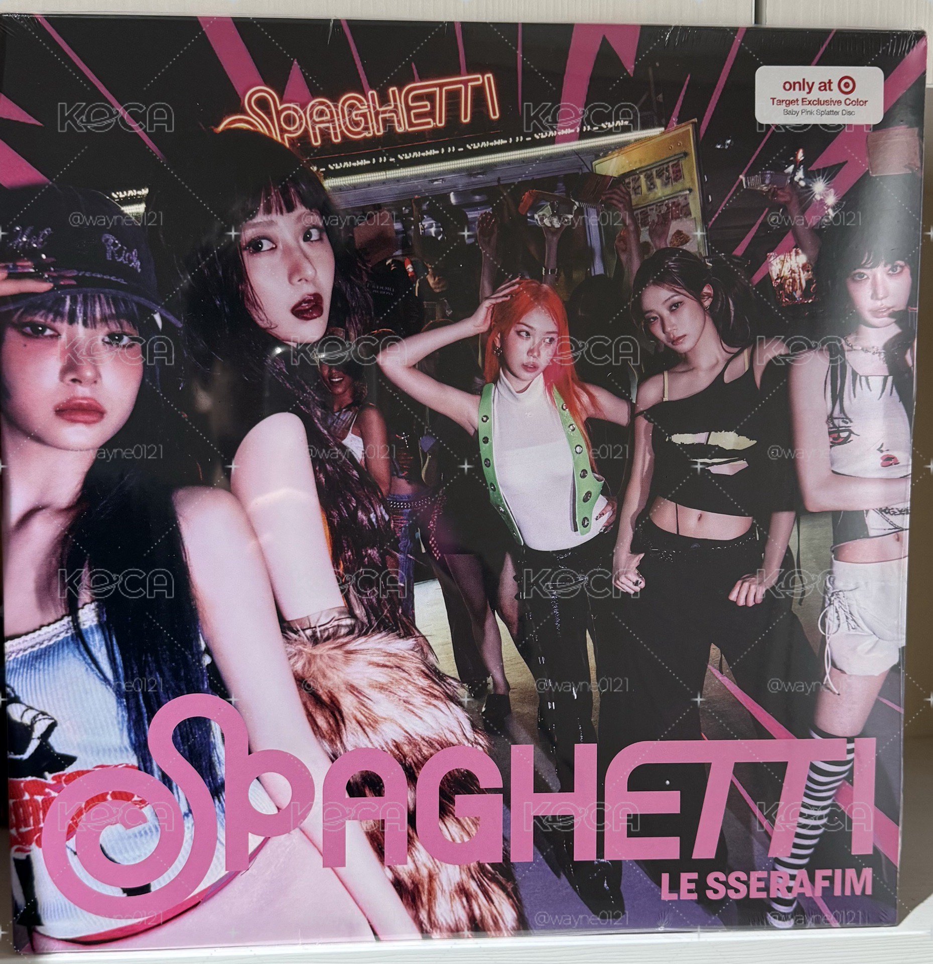 SPAGHETTI target限定 黑膠唱片 潑墨彩膠 (Baby Pink)