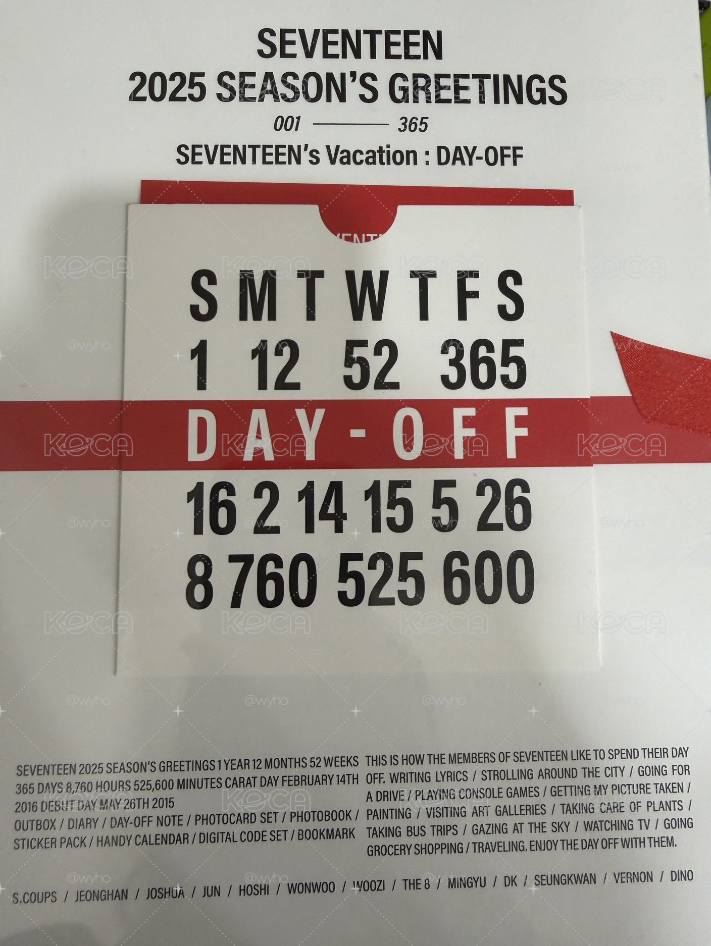 全新 seventeen 2025年曆 SG 