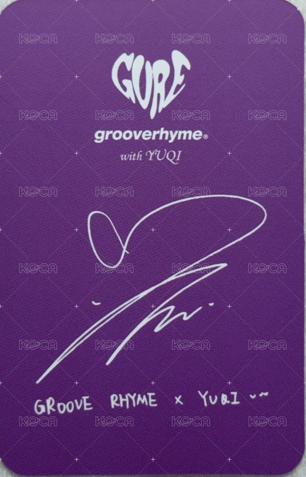 grooverhyme 代言卡 衣服卡 背面