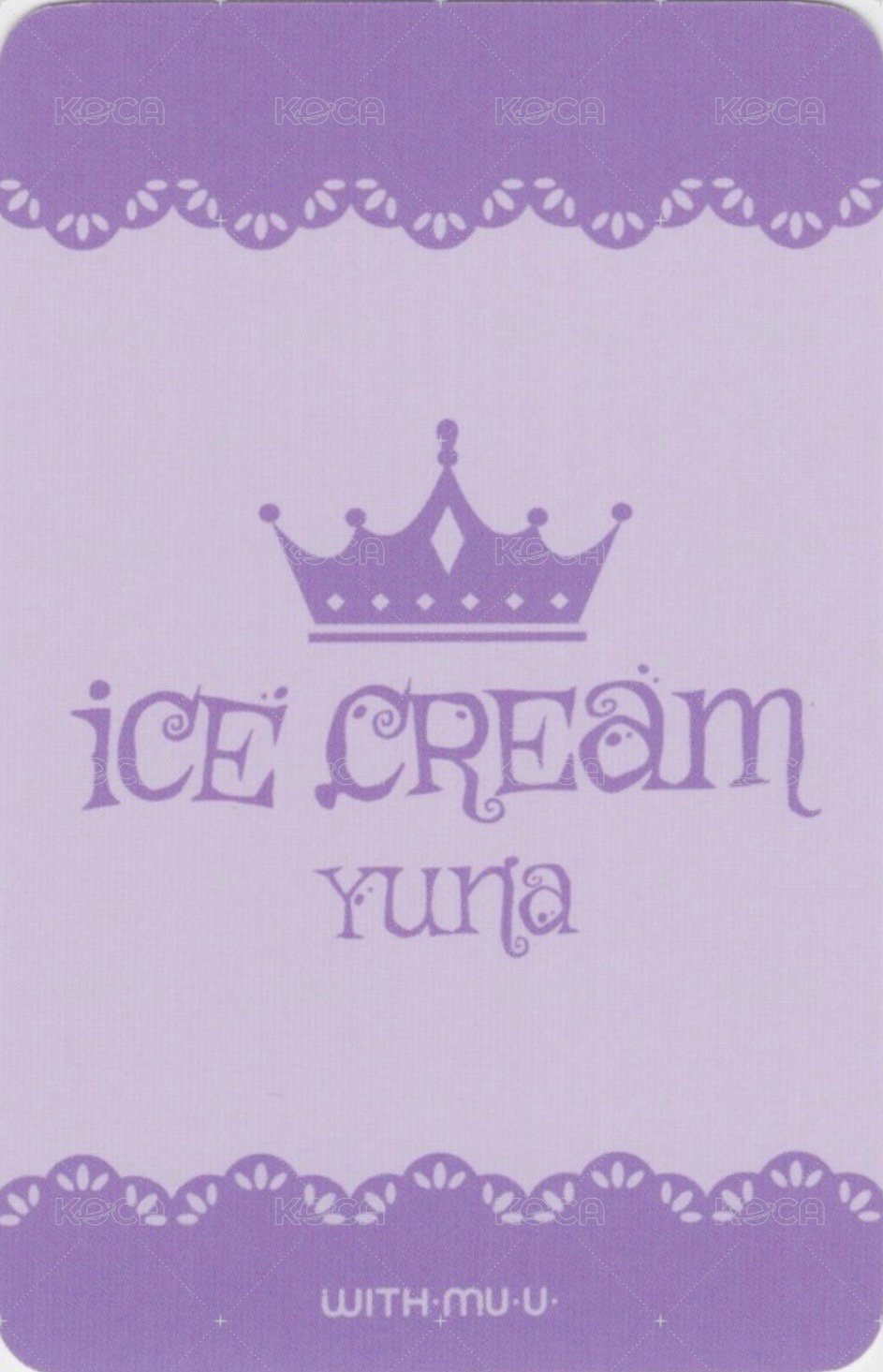Ice Cream wm 1.0 線下 簽售卡 公主 背面