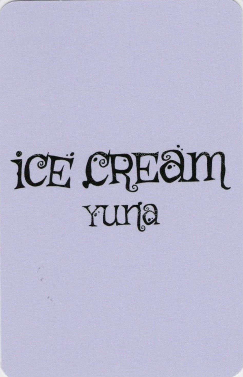 Ice Cream mp 1.0 線下 簽售卡  背面