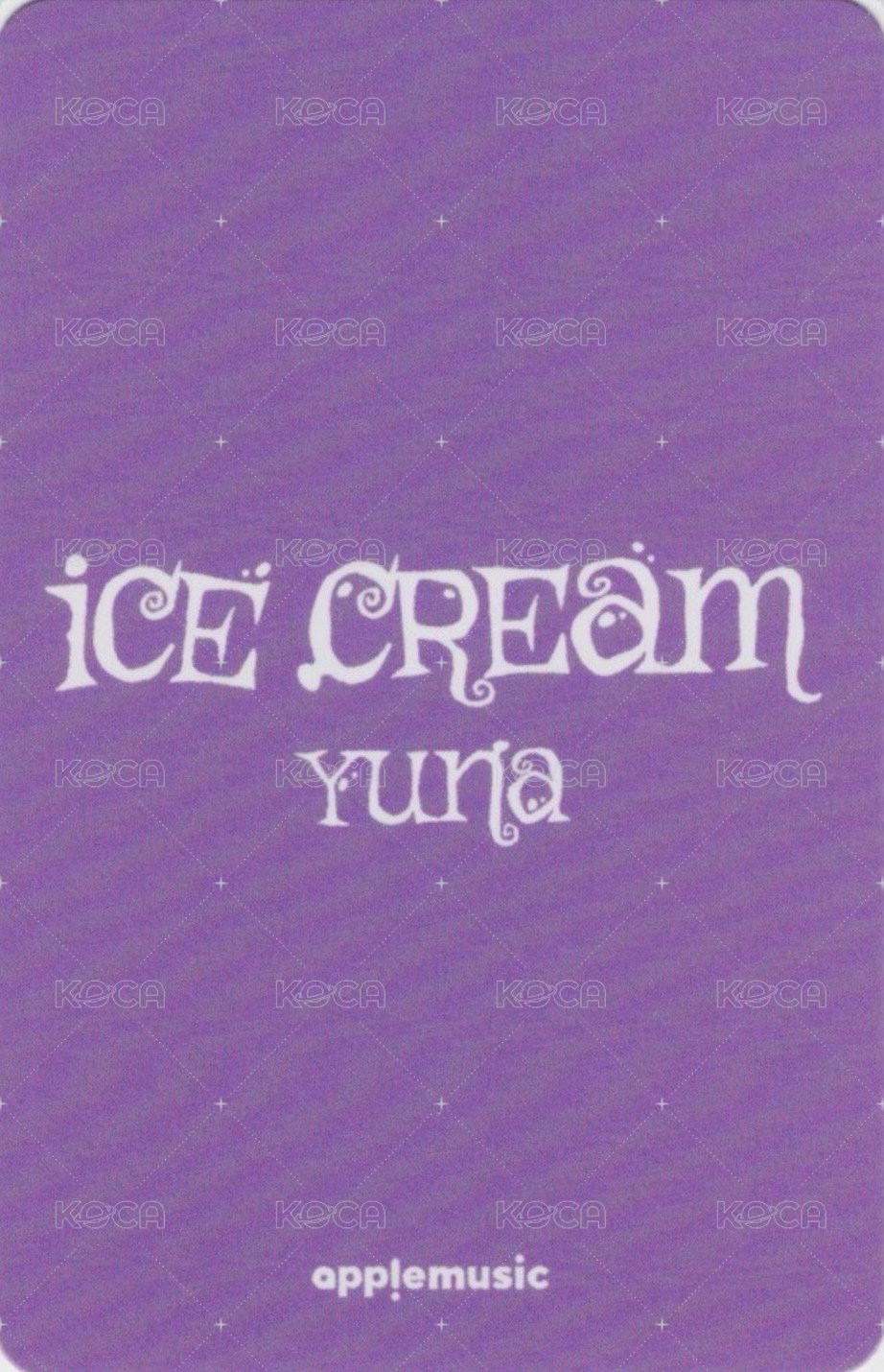 Ice Cream am 預售 特典卡  背面