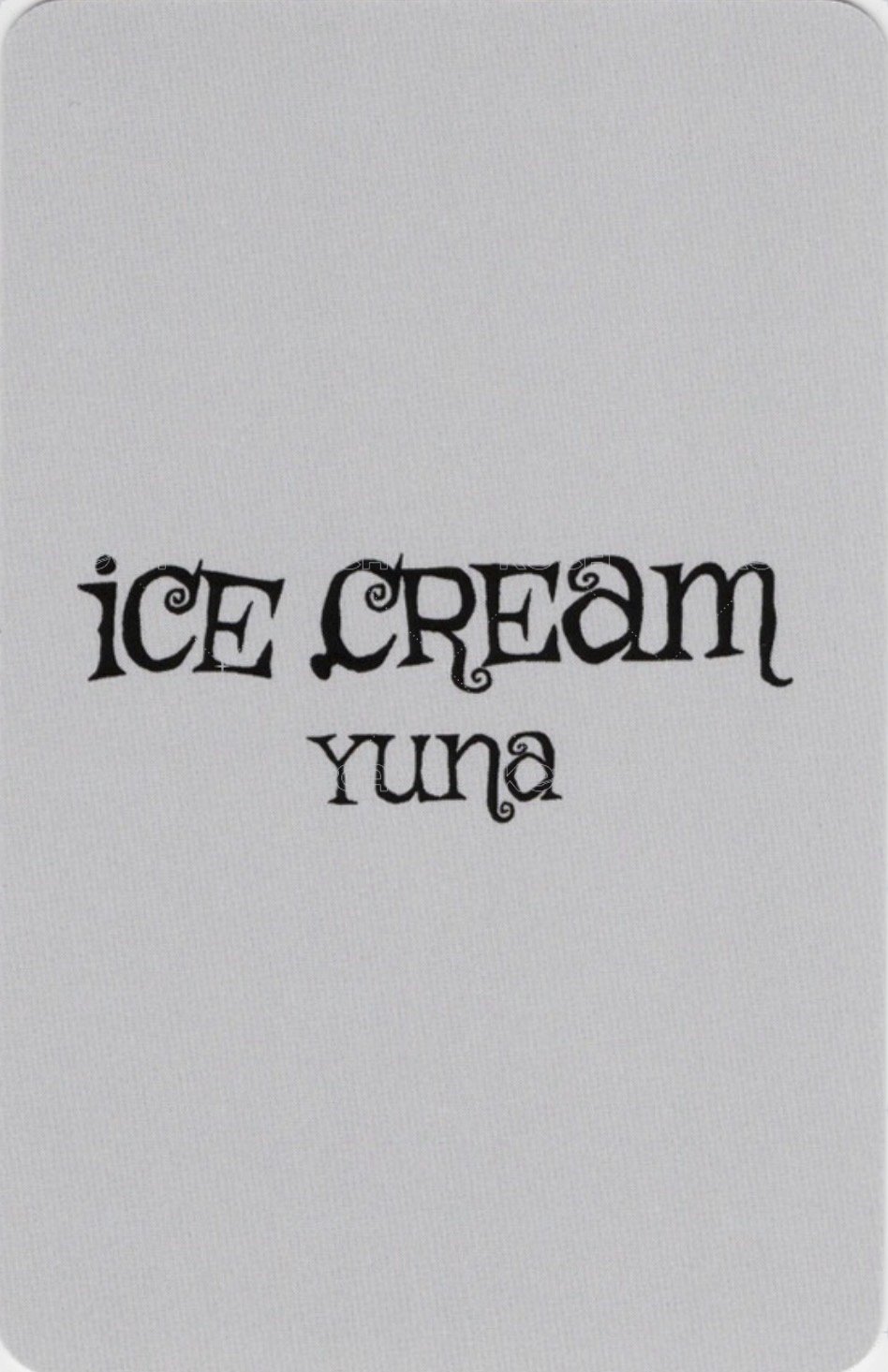 Ice Cream bdm 預售 特典卡  背面