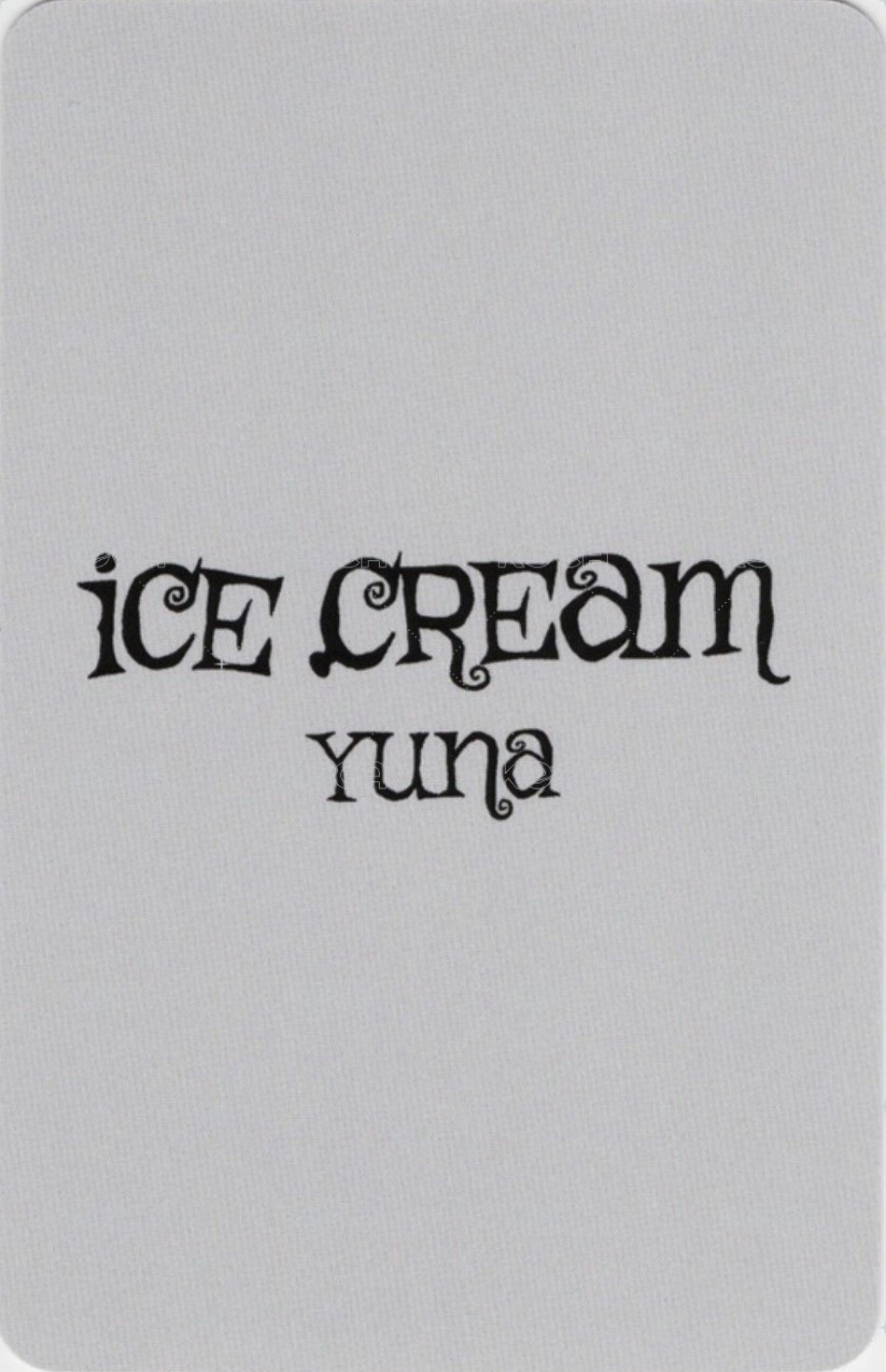Ice Cream bdm 預售 特典卡  背面