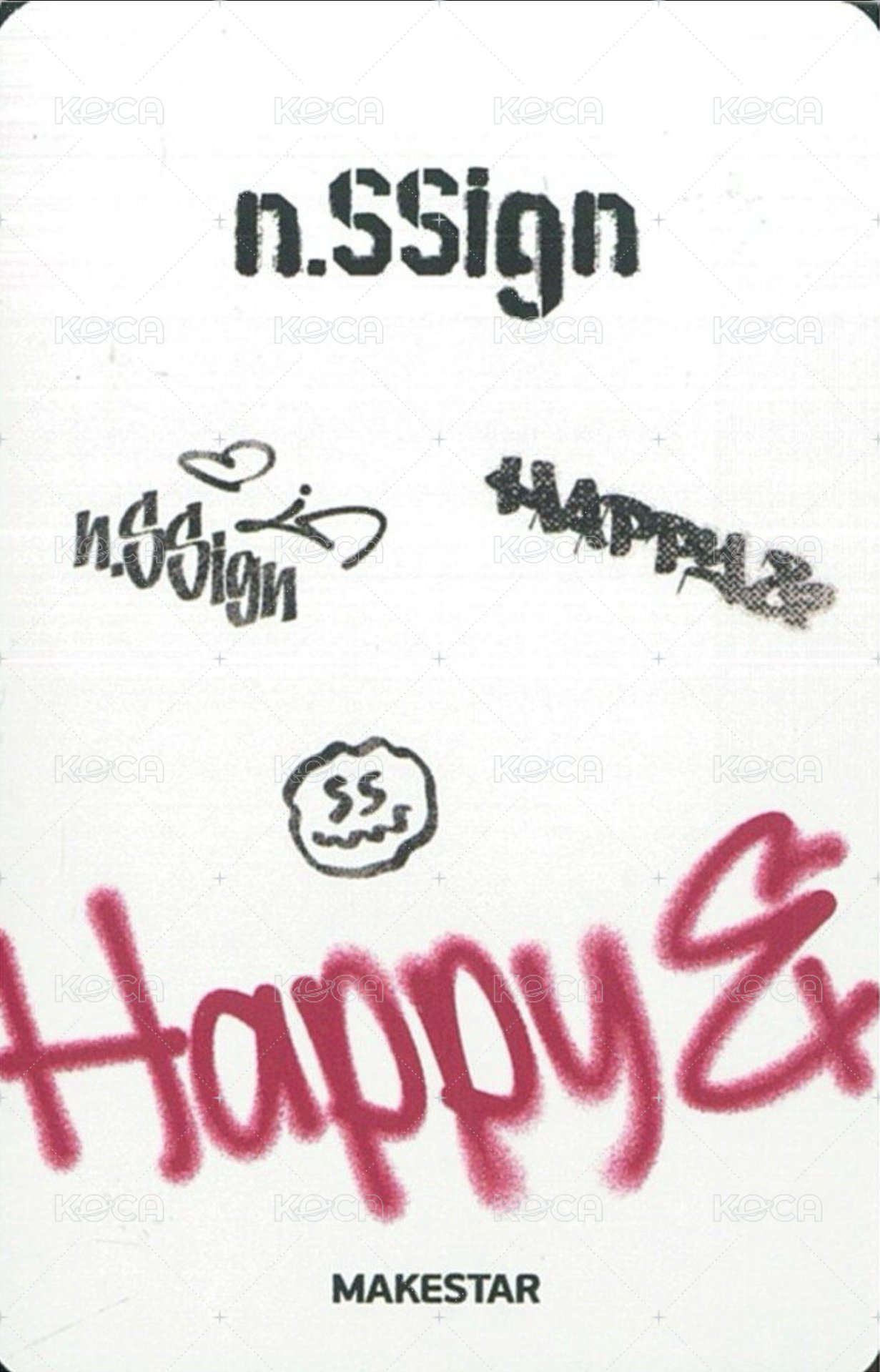 Happy & ms 線上1.0 簽售卡 快樂ver. 背面