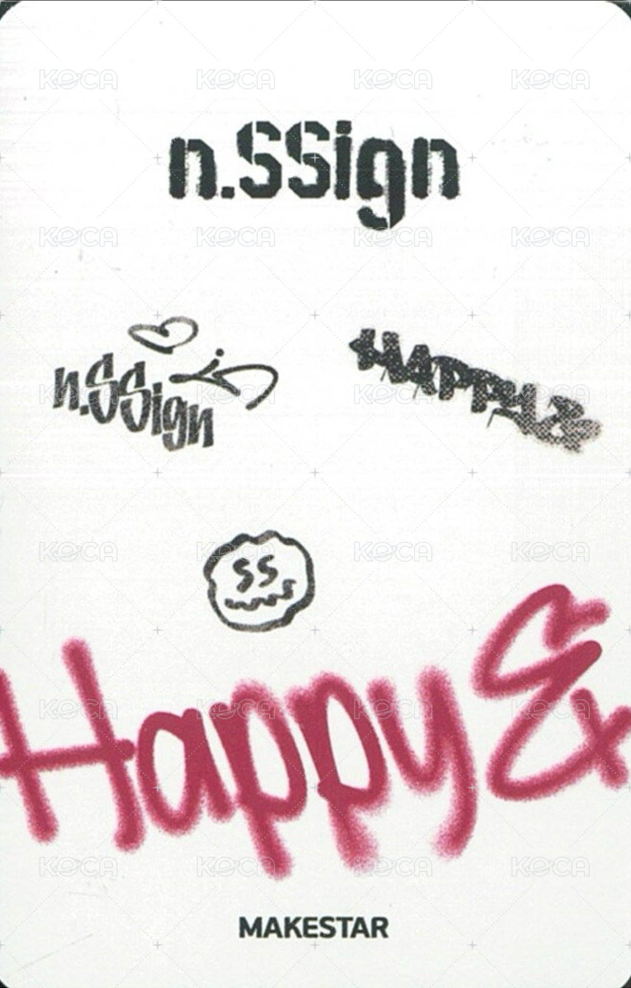 Happy & ms 線上1.0 簽售卡 快樂ver. 背面