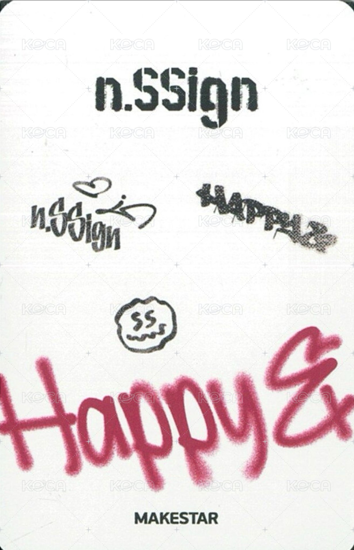 Happy & ms 線上1.0 簽售卡 快樂ver. 背面