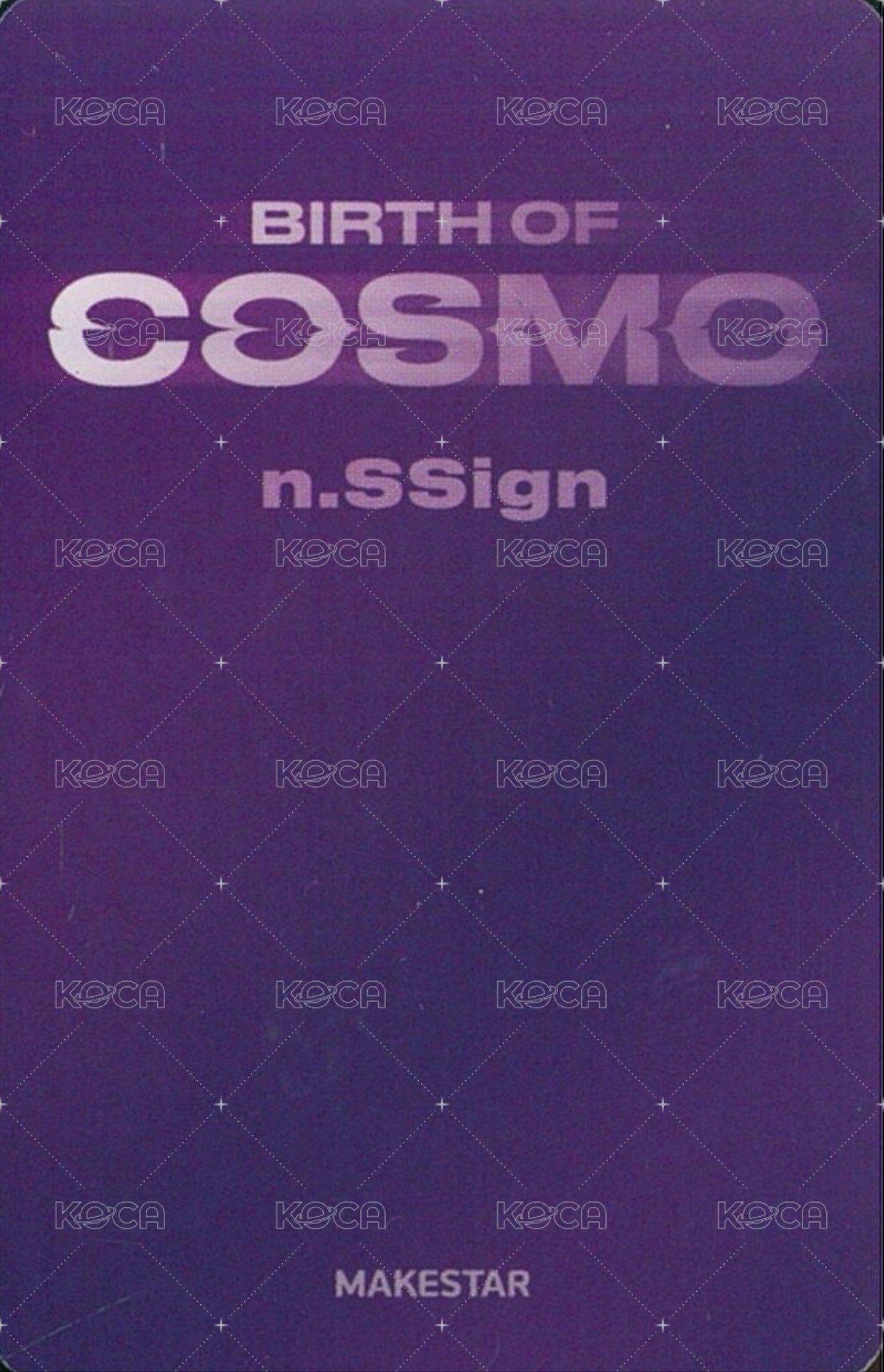 BIRTH OF COSMO  ms 線下2.0 簽售卡 格紋披風ver. 背面