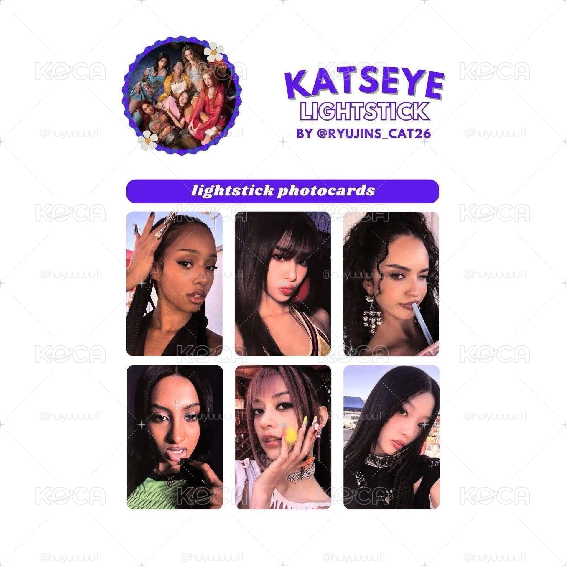 Katseye手燈卡一套