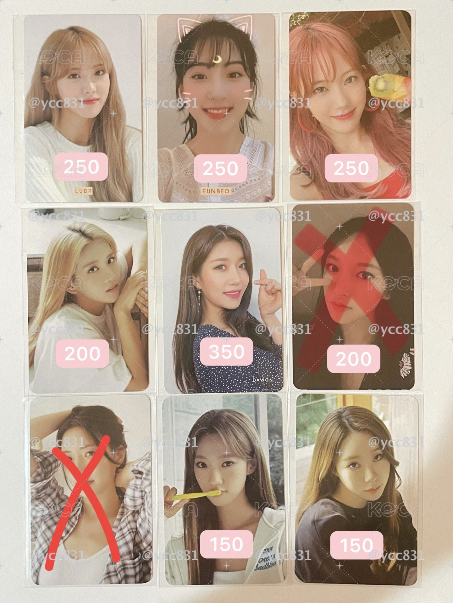 宇宙少女 WJSN Exy Luda 恩熙 夏天 璉靜 周邊小卡