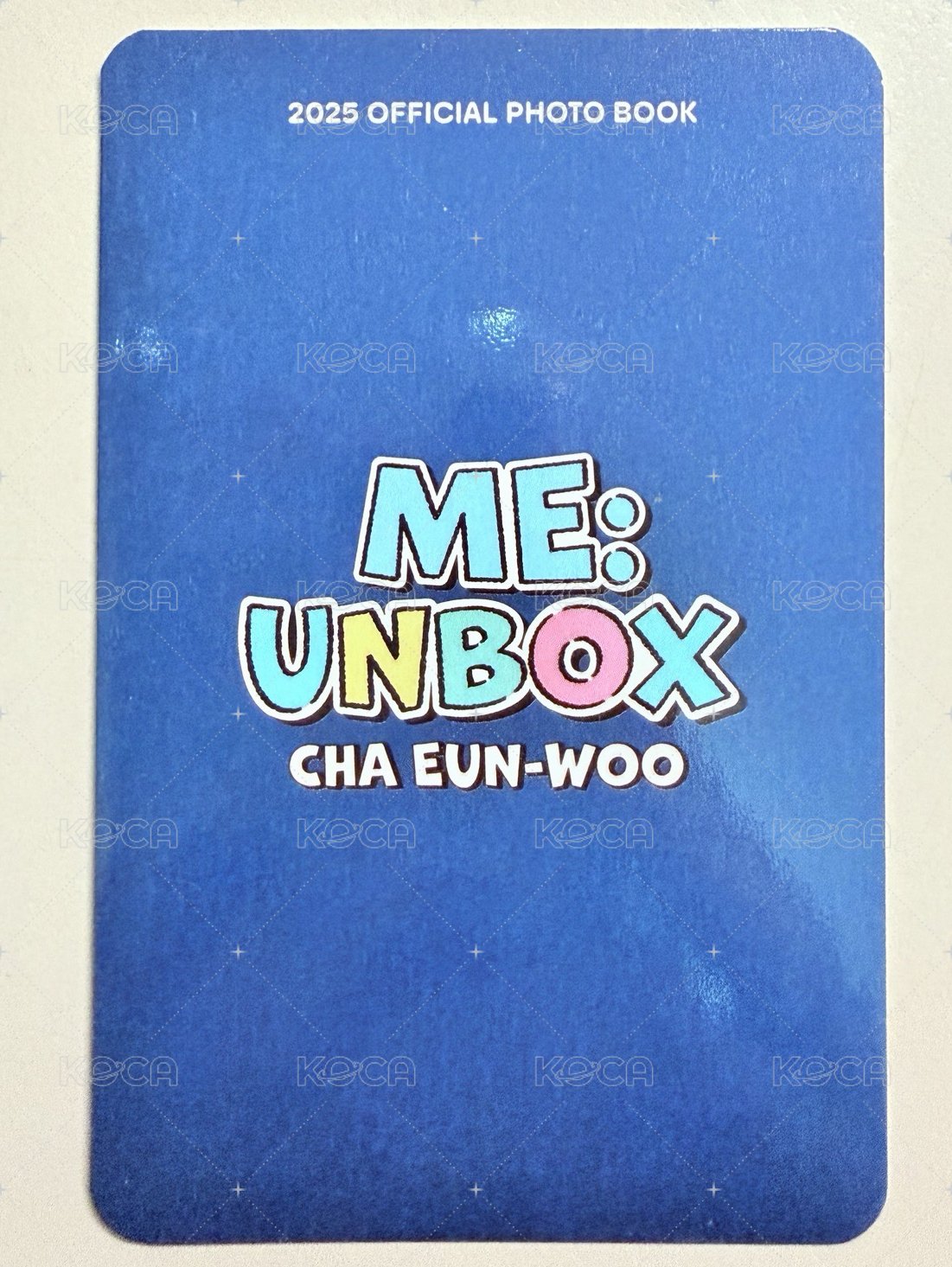 ME:UNBOX CHA EUN WOO   特典卡  背面