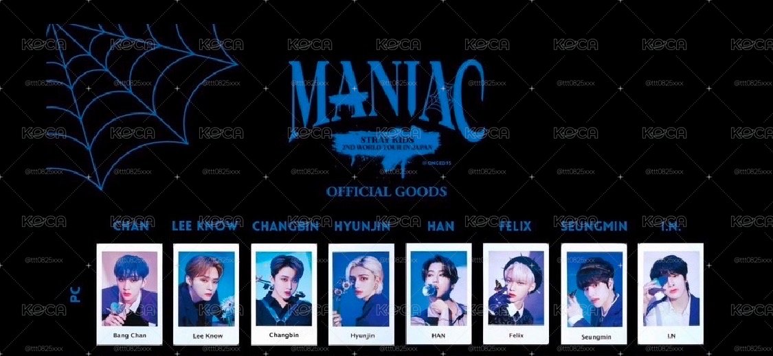 straykids maniac蓝日周拍立得小卡 2nd 世巡 場周