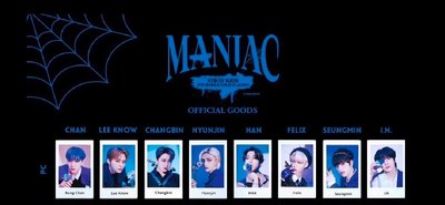 straykids maniac蓝日周拍立得小卡 2nd 世巡 場周