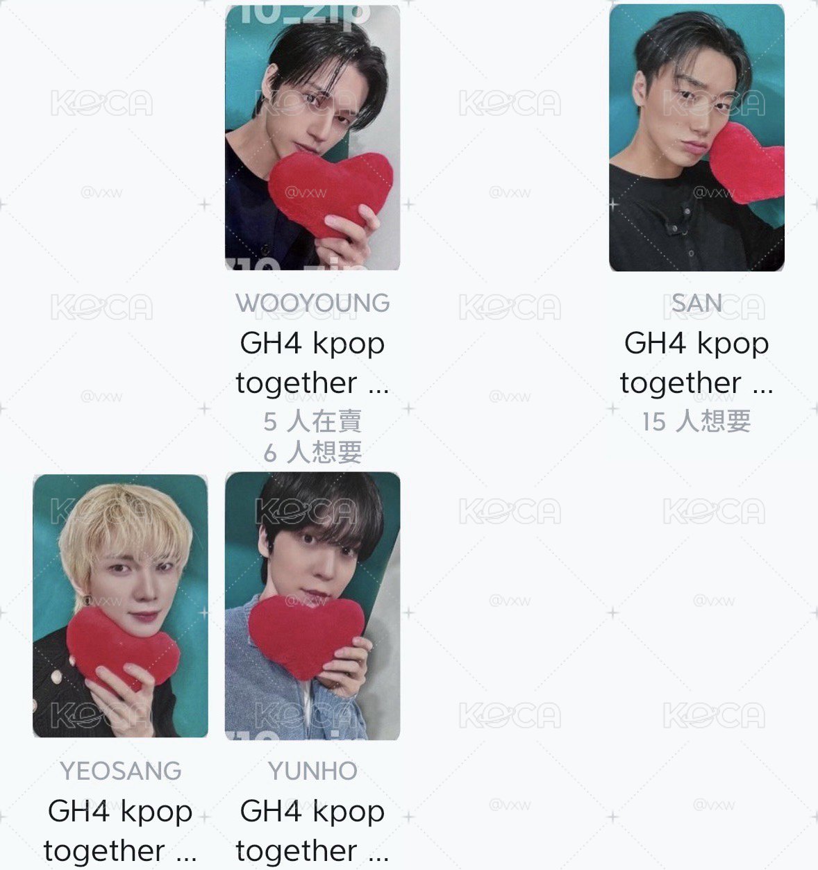 kpop together 潤尚傘榮 單人卡 非現