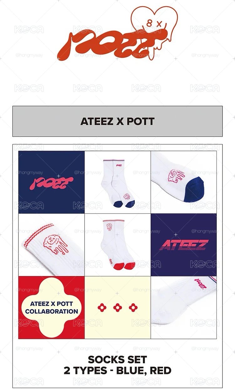ATEEZ X POTT 襪子一組