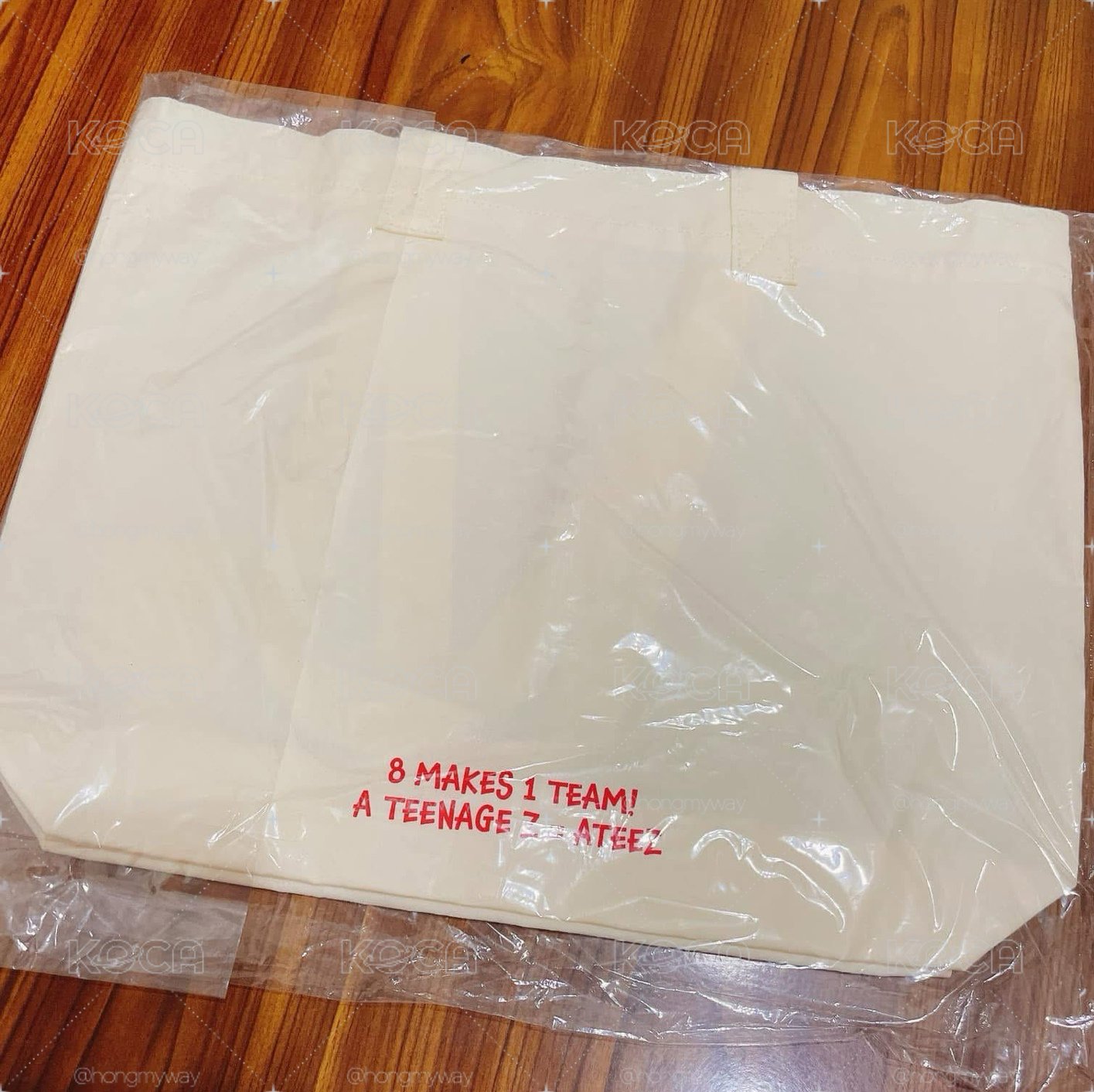 ATEEZ X POTT 米色帆布袋