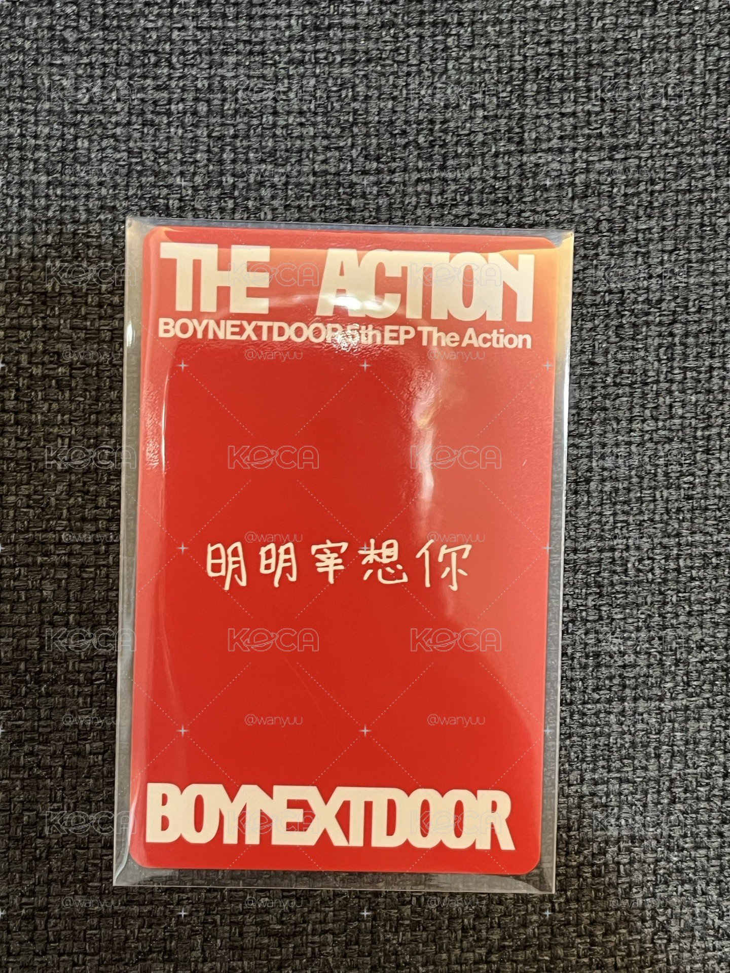 The Action yzy 預售 1.0 特典卡 