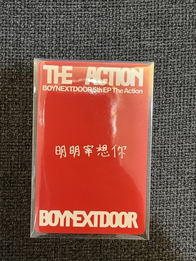 The Action yzy 預售 1.0 特典卡 