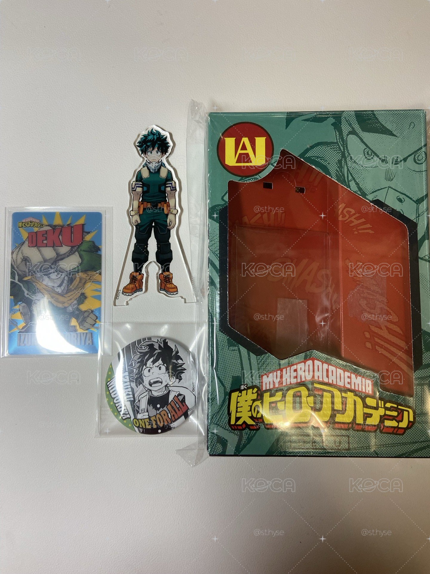 JUMP SHOP 立牌 綠谷出久 包裝收藏組 set