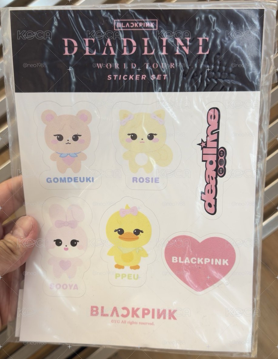 BLACKPINK-愛心鏡鑰匙圈+貼紙