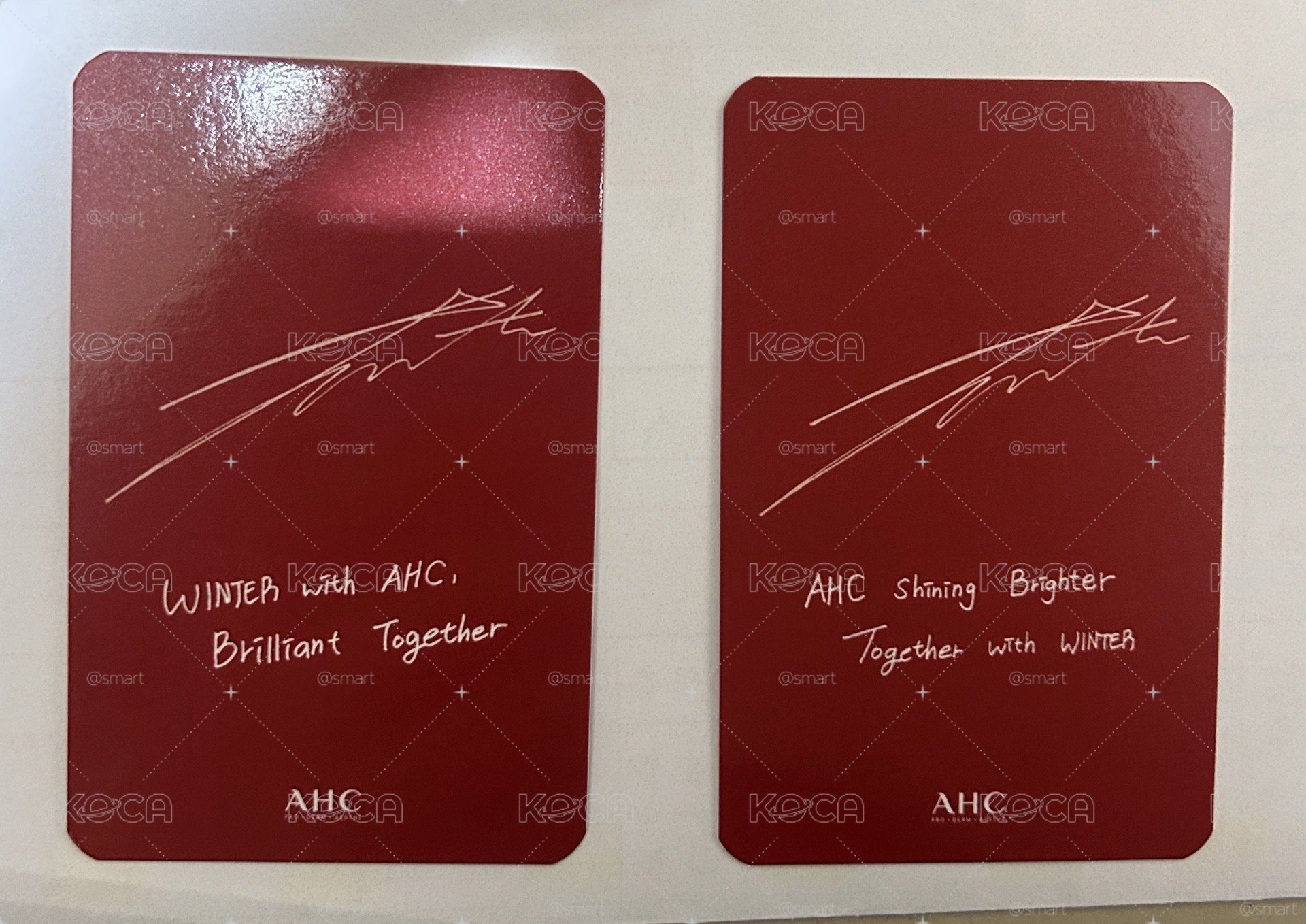 AHC winter 代言卡