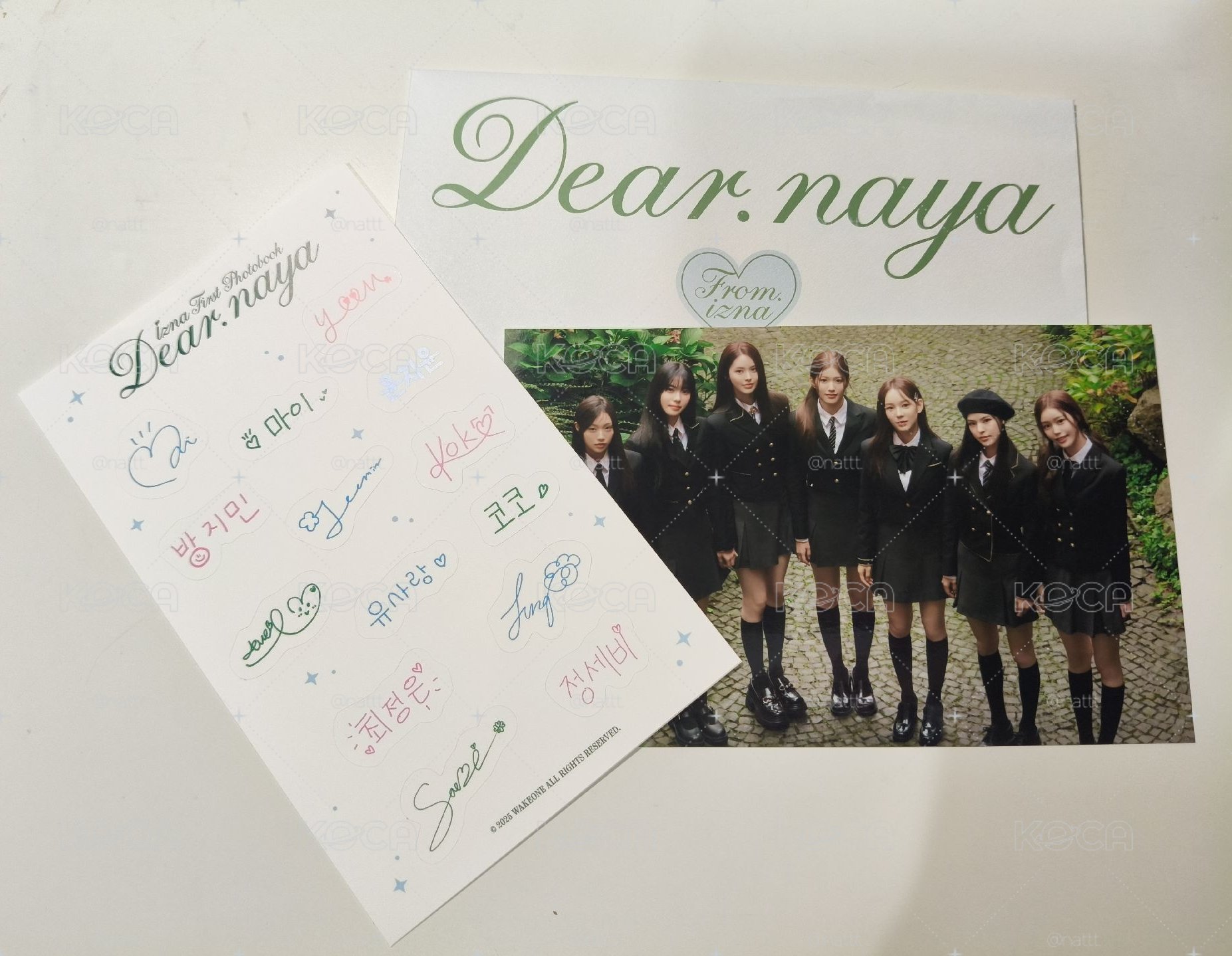 izna-Dear naya寫真集明信片+貼紙