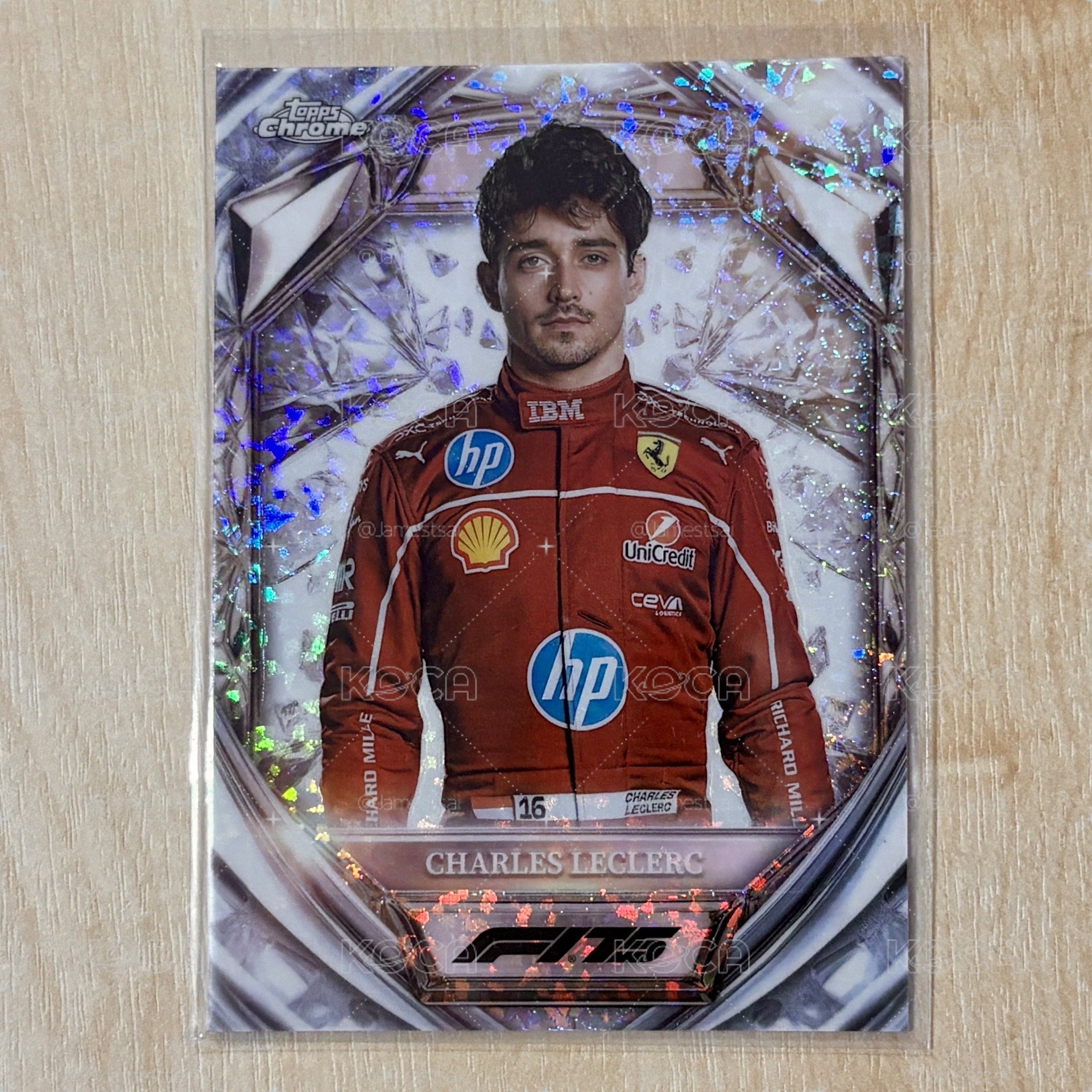 2025 Topps Chrome F1 Charles Leclerc 75週年 鑽石卡
